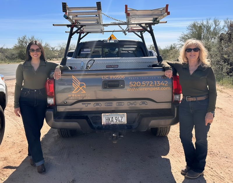 Wren Pest Specialists office team with branded service truck — your Oro Valley pest control experts